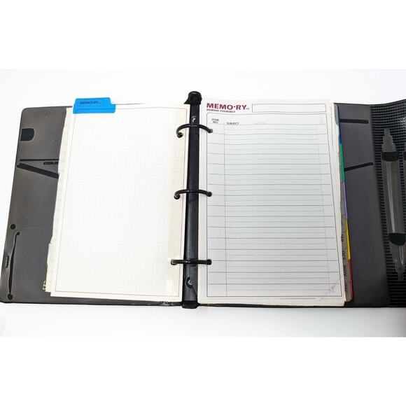 Vintage 90s Black Day Runner Planner Calendar 71872 - Picture 8 of 16